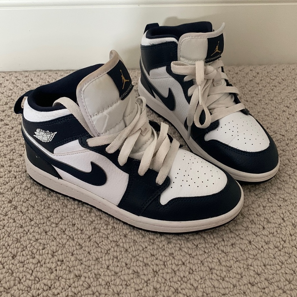 Boys blue and white Jordans